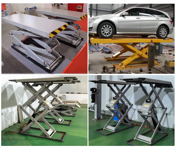 Factory price Hydraulic Scissor car Lift Ultra-thin Scissor Lift Super Thin Scissor Car Lift