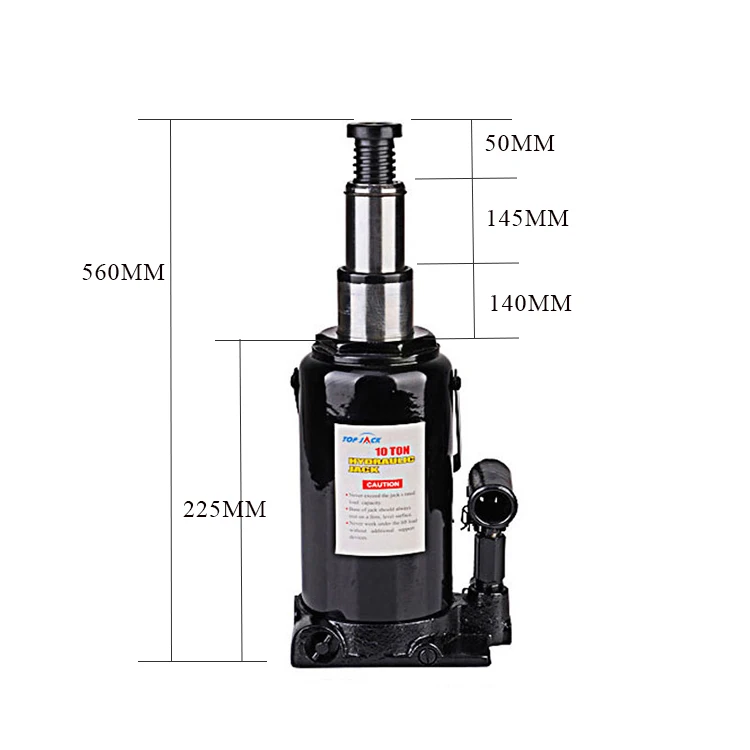 
10T High Quality Hydraulic Double Ram Bottle Jack With Two Stage 