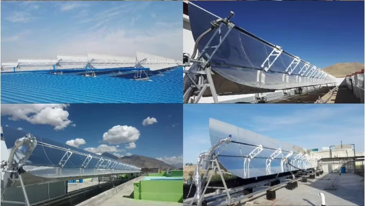 Parabolic trough receiver tube for medium temperature parabolic trough solar collector 2m
