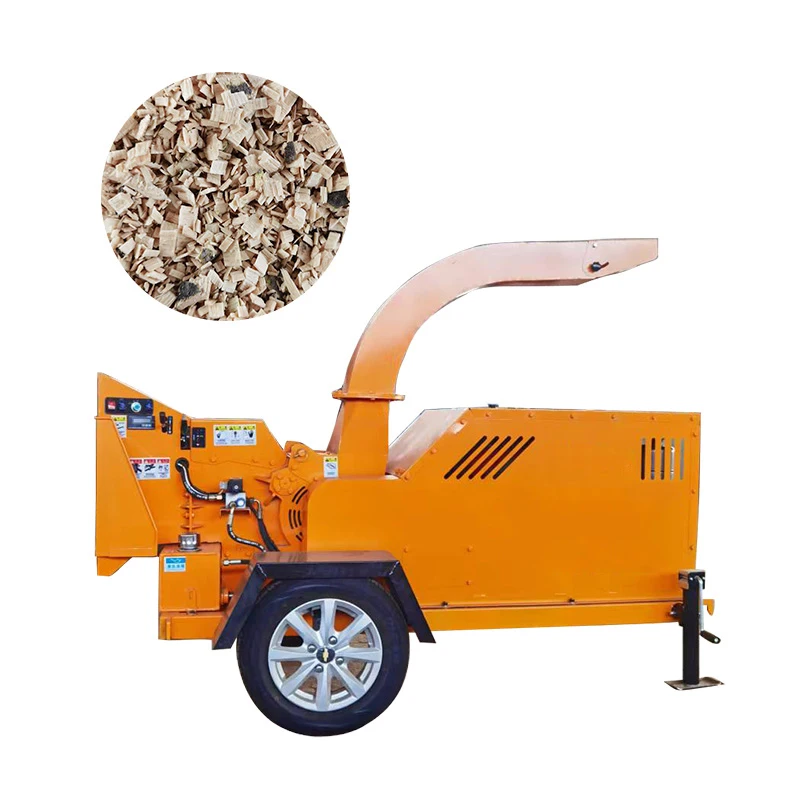 Hot Selling Quality China Forestry Self Feeding Wood Chipper Hydraulic Tree Branch Leaf Shredder Mobile Wood Chip