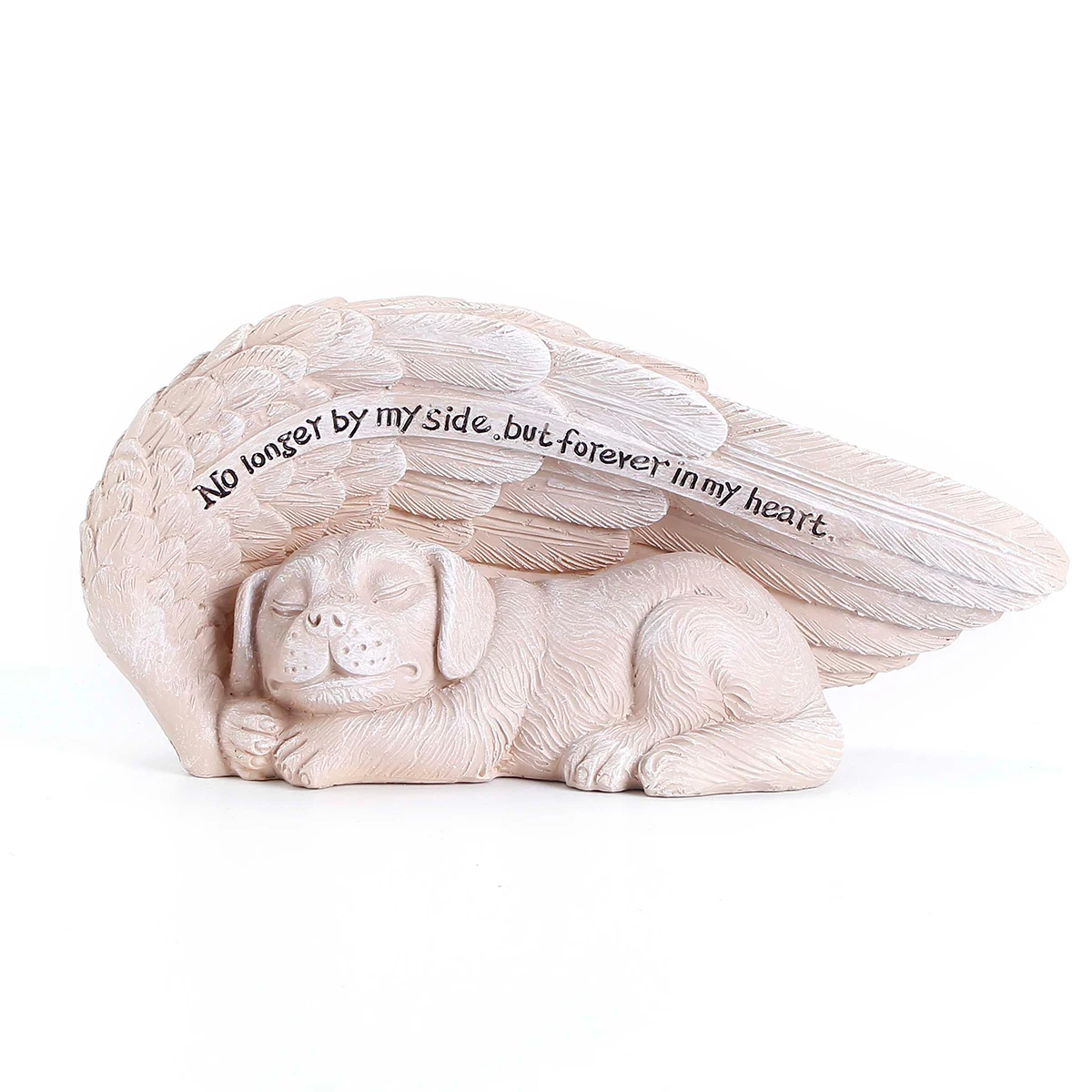 Wholesale custom design statue  resin dog in wing resin pet memorials stones grave decorations