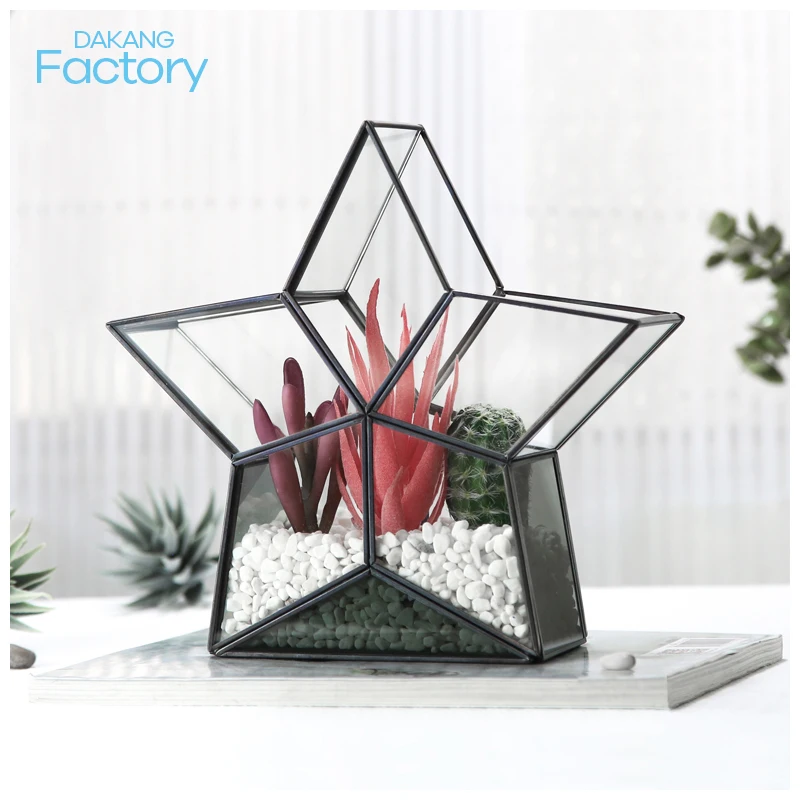 geometric terrarium glass greenhouse flowerpot garden planters pots glass container plant terrarium