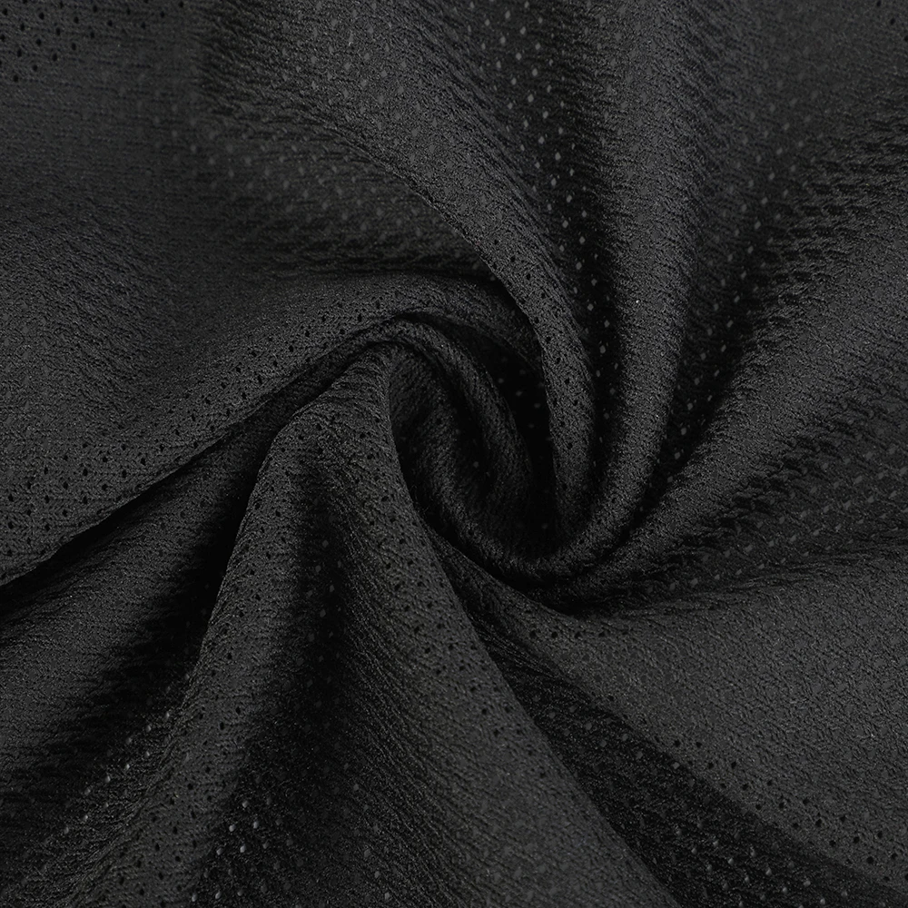 Solid Tear-Resistant 125Gsm  Knitted Weft 100% Polyester Breathable Mesh Fabric Bra Fabric For Sportswear