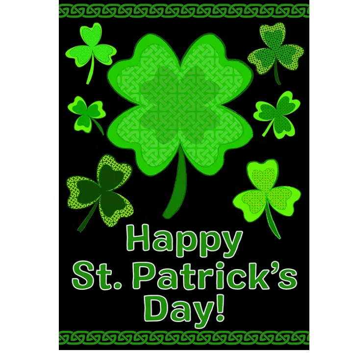 Wholesale Cheap Happy St. Patricks Day Double Sided Garden Flag
