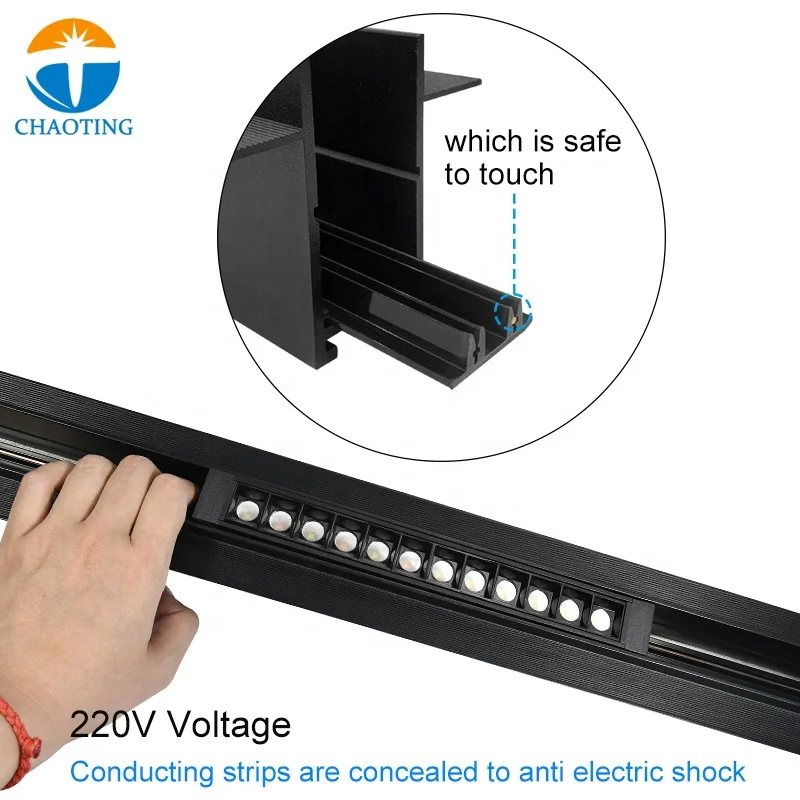 Recessed Mount Magnet Round Shape Dimmer Driver System Clothing Shop Linear Rail Spotlights Magnetic Track Light
