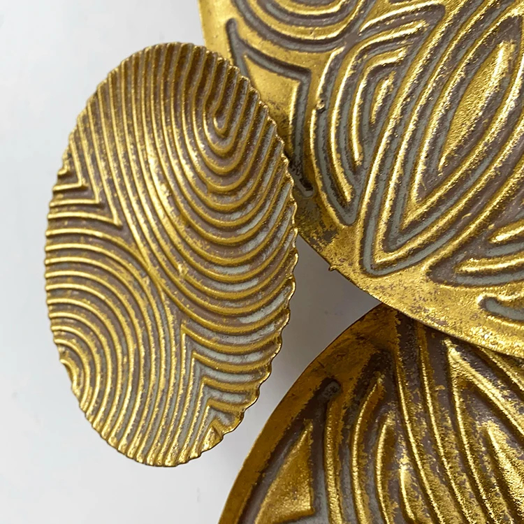 Luxury home decoration metal wall art hanging craft gold wall decor