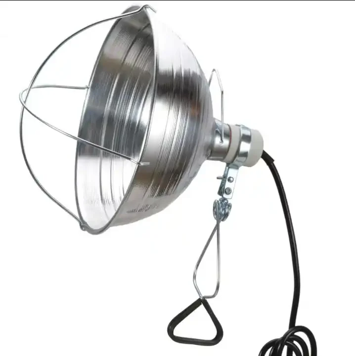 New Hot Clamp Lamp Light with 10/10.5/12 Inch Aluminum Waterproof Preservation Brooder Heat Lamp Shade for Pet Reptile Poultry