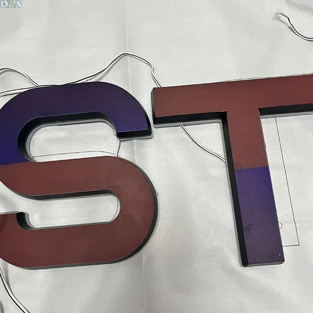 high quality letter led light real estate sign post 3d led letter uv print  sign