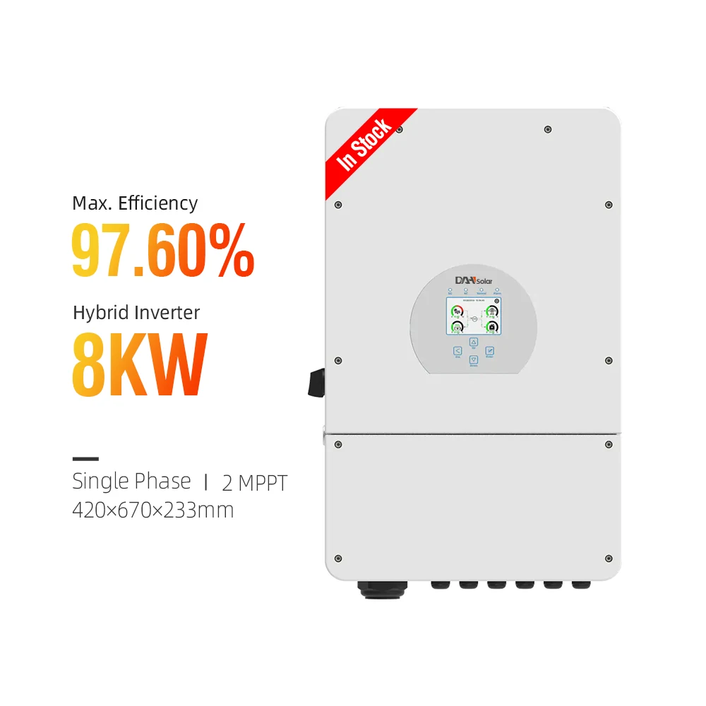 Eu Warehouse Deye SUN-8K-SG01LP1-EU Hybrid Inverter  Hot Sale Single Phase 7.7KW 8KW  High efficiency Solar Power System Energy