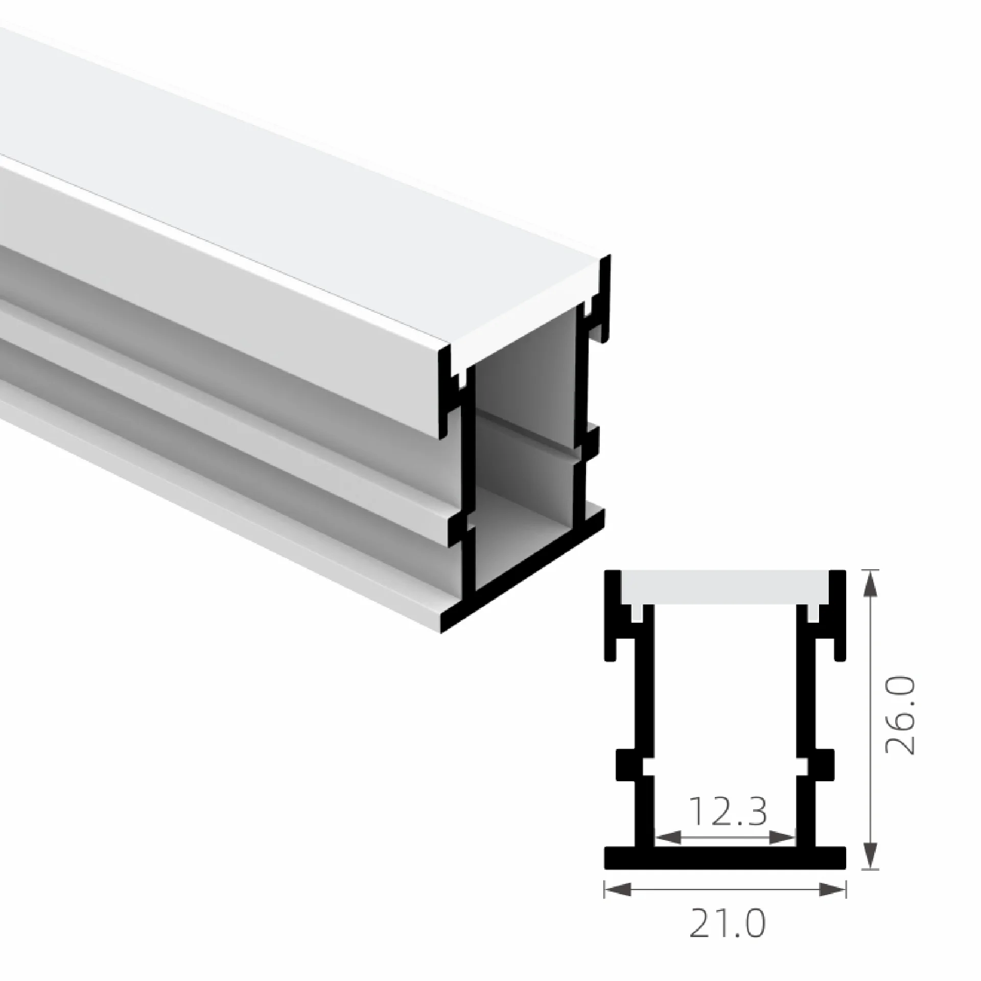 For Floor Lighting K50 U Shape Underground Lamp Groove Inground Light Recessed Aluminium Deep Extrusion Led Aluminum Profile