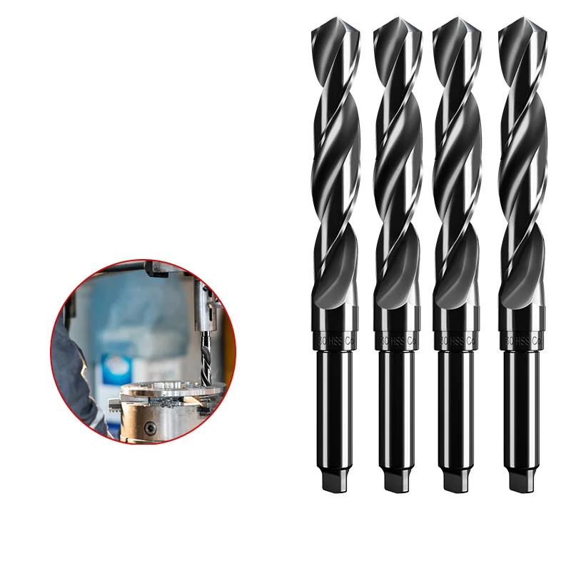 High Speed Steel Twist Bit Extra Long Drill Bit with MT2 Morse Taper Shank