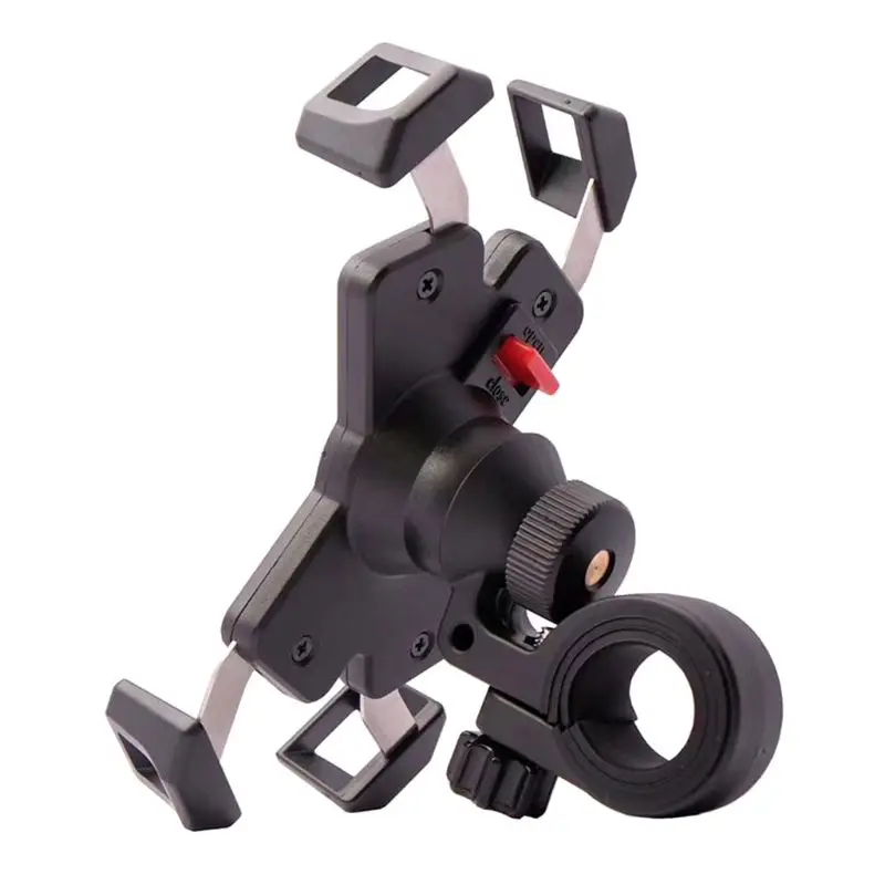 
360 Degree Rotating Motorcycle Universal Stainless Steel Smartphone Mount Support Bracket Bike Mobile Phone Holders 