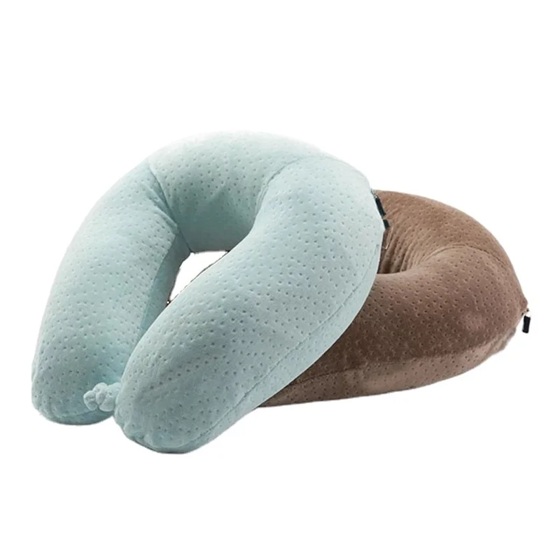 Wholesale U Shape Massage Travel Neck Pillow Set Memory Foam Pillow