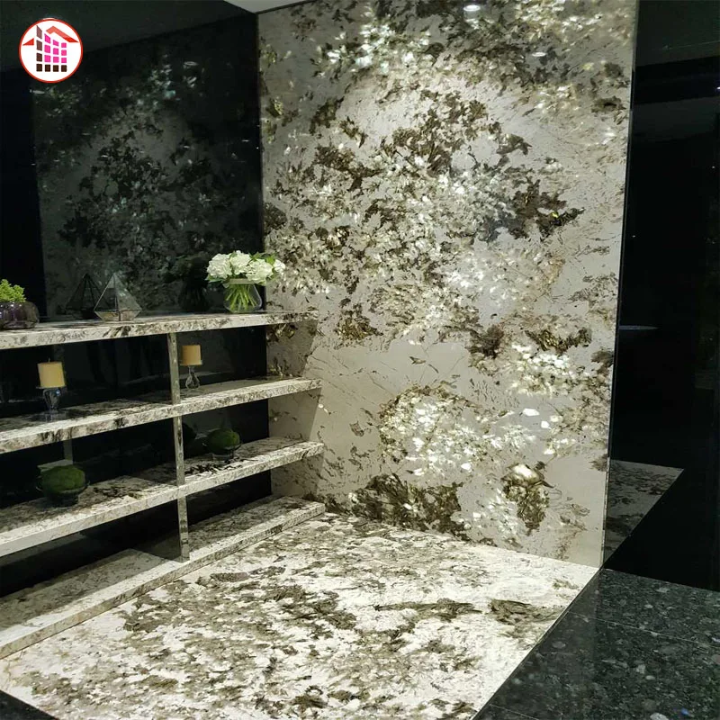 Alpinus Backlit Block White/grey Gold Rare and Special Looking Stone Brazil Granite Tile Granite Kitchen Countertop Pink Exotic