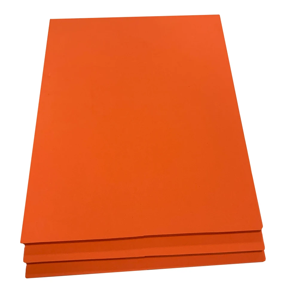 Tandian T45 Orange High Quality Adhesive Ejection Rubber Shore A 25-30 Degree eva for die making rubber cut