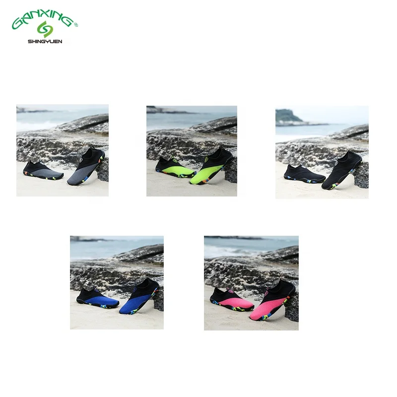 GANXING Wholesale Swimming Shoes Water Sports Sneaker Soft Aqua Barefoot Water Shoes For Women Men Kids