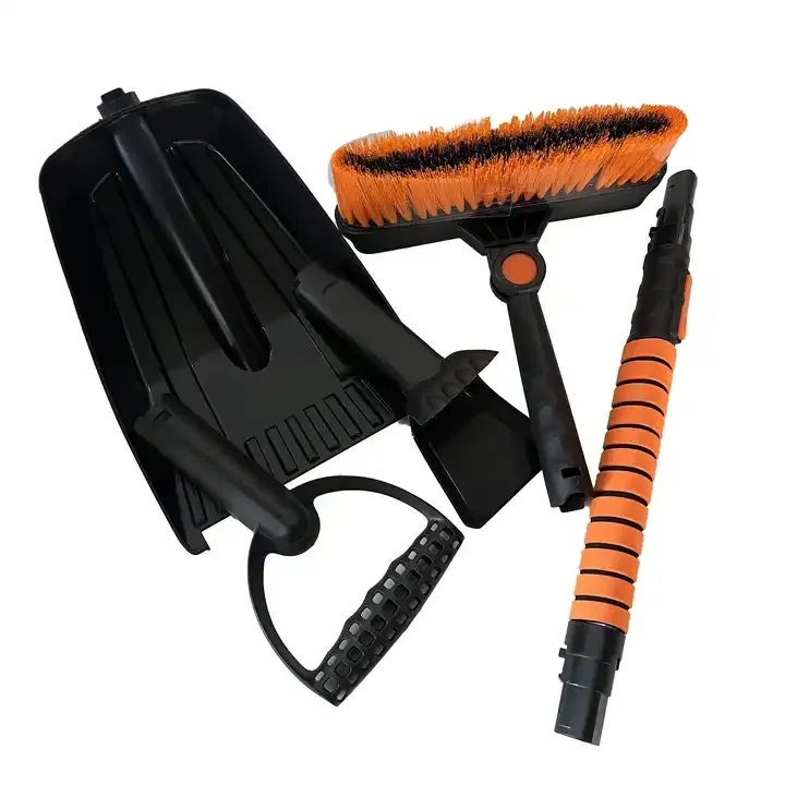 5 in 1 Extendable Rotatable Snow Brush Emergency Snow Removal  Shovel Broom with Foam Grip Snow Scraper Ice Scraper