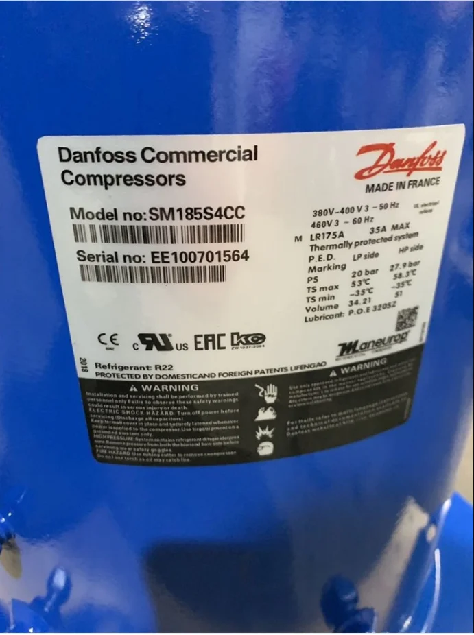 SM124A4ALB/SM147A4ALB/CLB SZ147A4ALB Scroll compressor Hermetic refrigerant compressor for Danfoss compressor