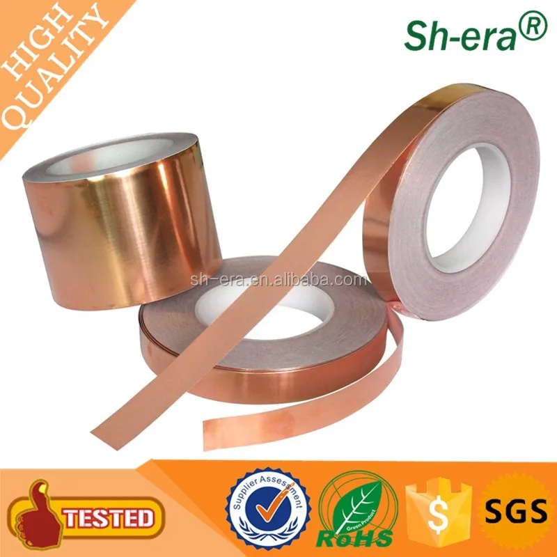 Good quality for copper foil tape for soldering EMI shielding copper foil adhesive tape