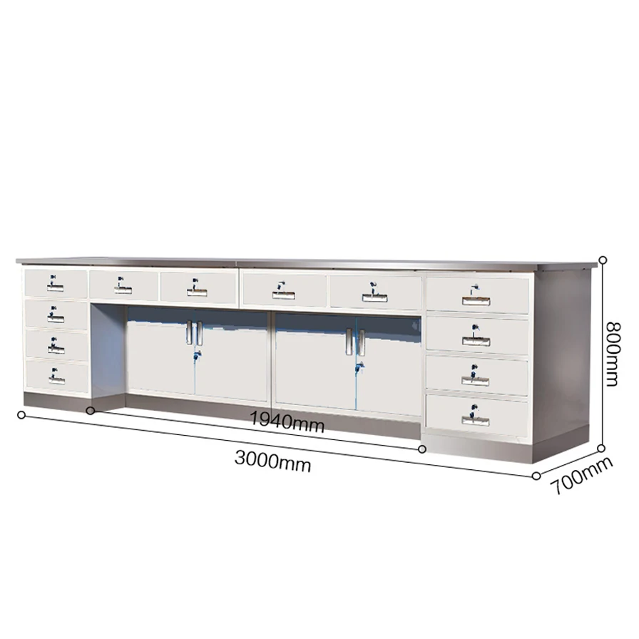 
hospital stainless steel table medical table with drawer 