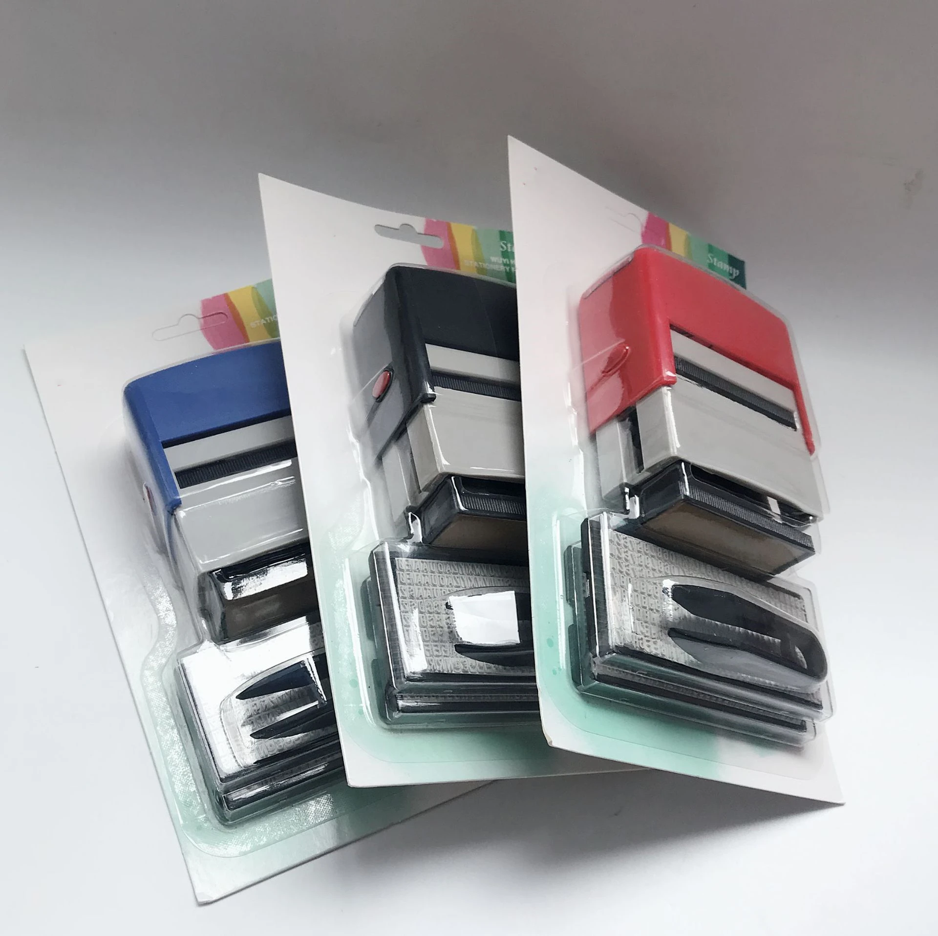 Office Stationery Multicolour Alphabet Date Plastic Self Inking Stamp