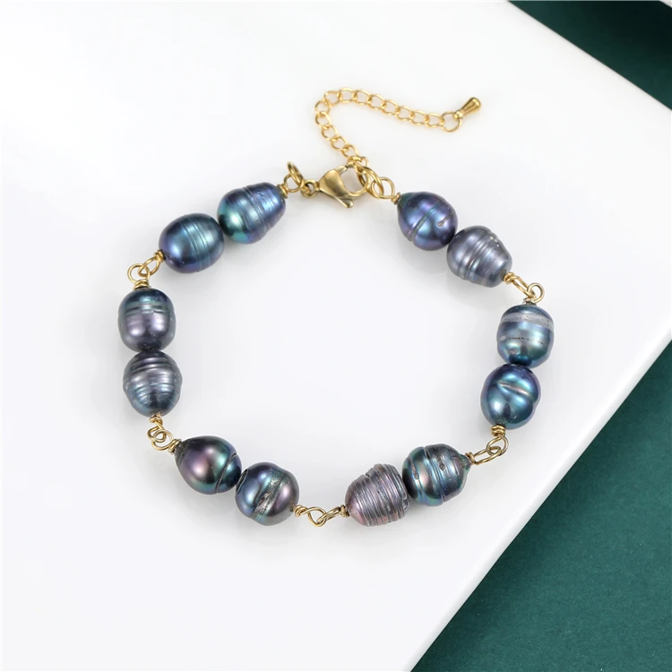 Newly designed Hawaiian Waterproof non-fading natural freshwater Pearl Baroque Pearl bracelet