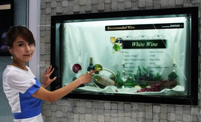 Прозрачный растягивающийся ЖК-дисплей/цифровая витрина с ce rohs