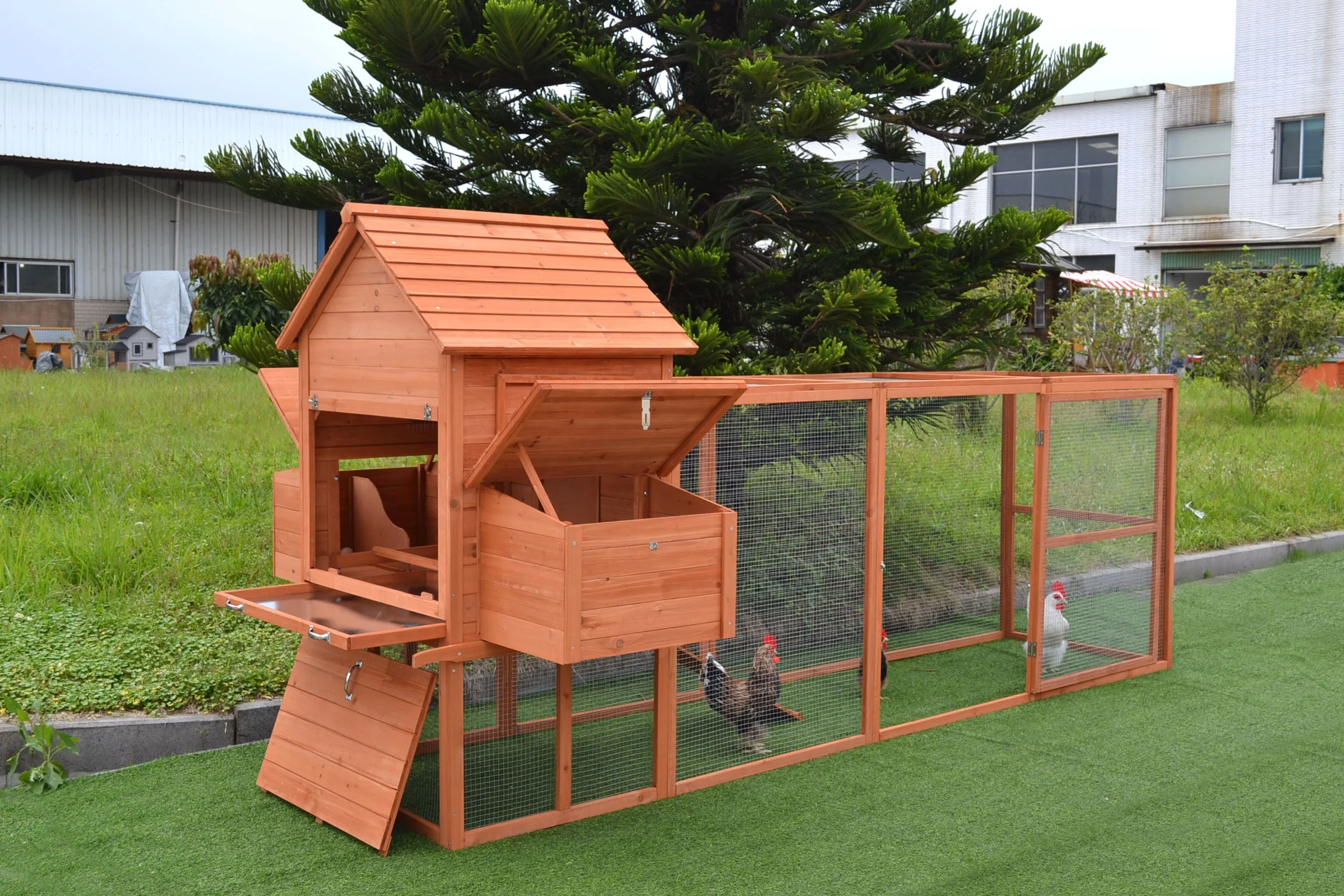 
wooden chicken coop 