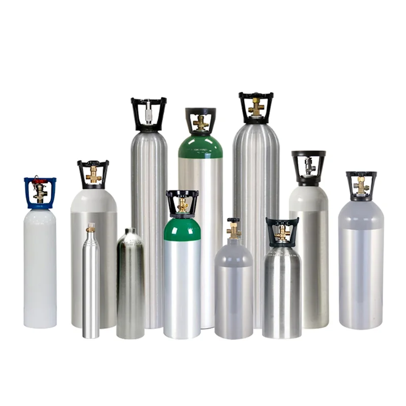 Co2 10 Lb 15 Lb 20 Lb Canister Aluminium Cylinder Co2 Tank with Siphon High Pressure Gas Cylinder Medical Gas / Drink Beer 10LB