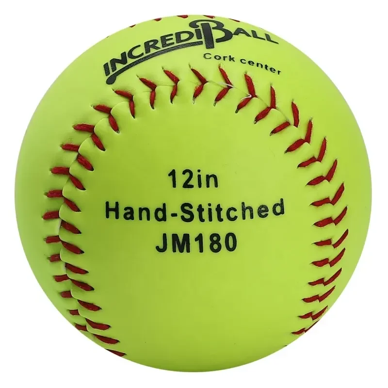 Wholesale customer logo softball balls 12inch leather weighted softball