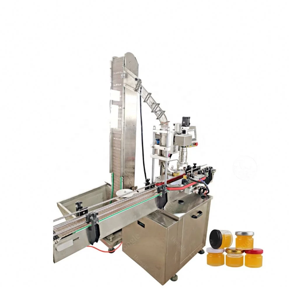 Fully Automatic Shampoo Glass Bottle Essential Oil Capping Machine Jar Lid Capping Machine