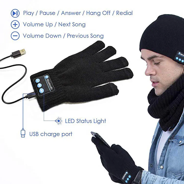 Модные зимние теплые перчатки ST3 с пальцами для сенсорного экрана смартфона