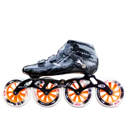 Carbon fiber racing roller shoes 4 100mm 110mm wheels inline speed skates