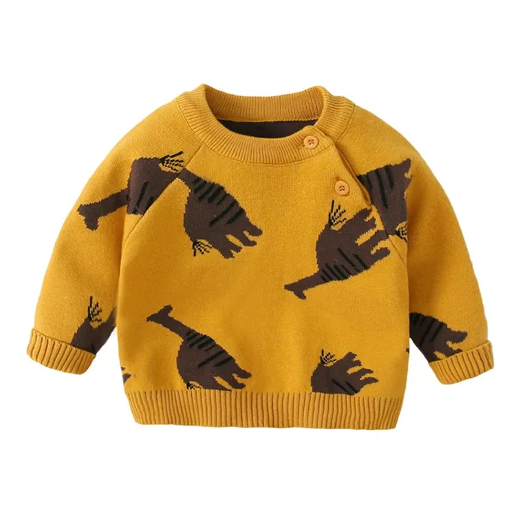 
animal jacquard knit baby sweaters winter baby clothes kids pullovers 