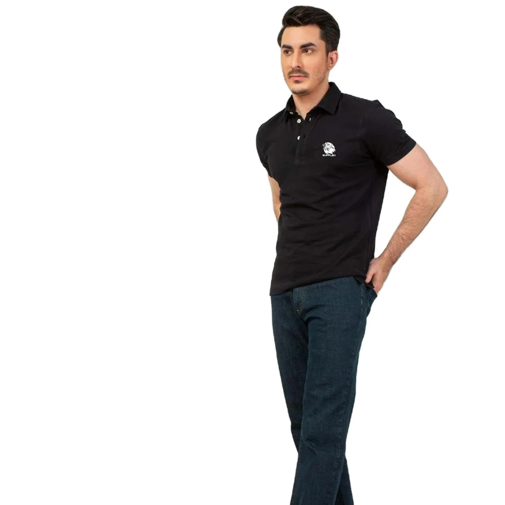 
 Рубашка-поло мужская однотонная, хлопок, двойной наконечник, без рисунка, под заказ  