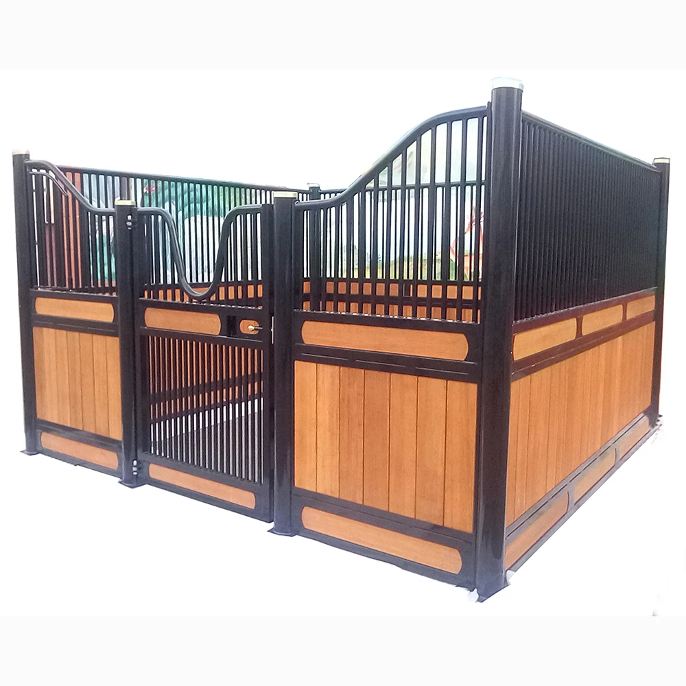 luxurious indoor powder coated horse stable stall with bamboo board