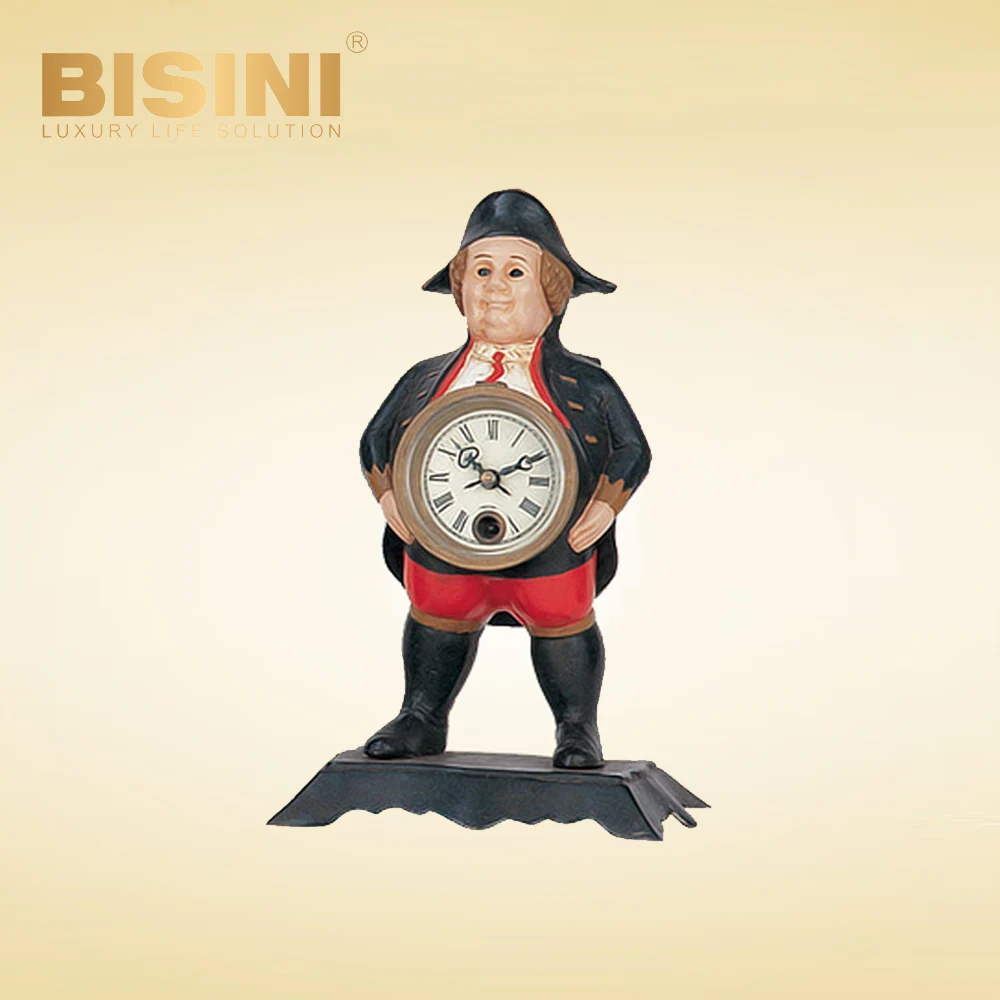 Creative personality classical desk clock Military police table clock small ornaments