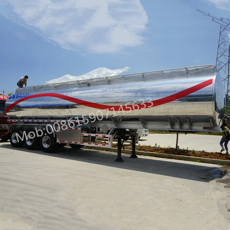 Aramco 38000l 42000l 43000l Aluminum fuel diesel tanker semi trailer