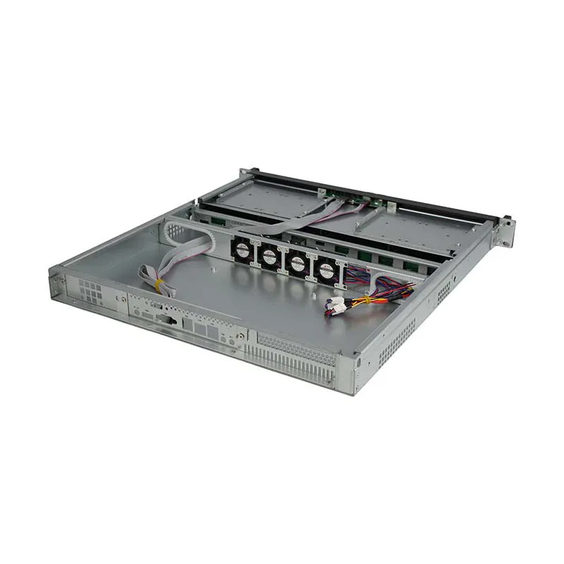 1U 19 inch short depth server case 4 hot swap bays FLEX PSU mini ITX manboard for HTPC backup