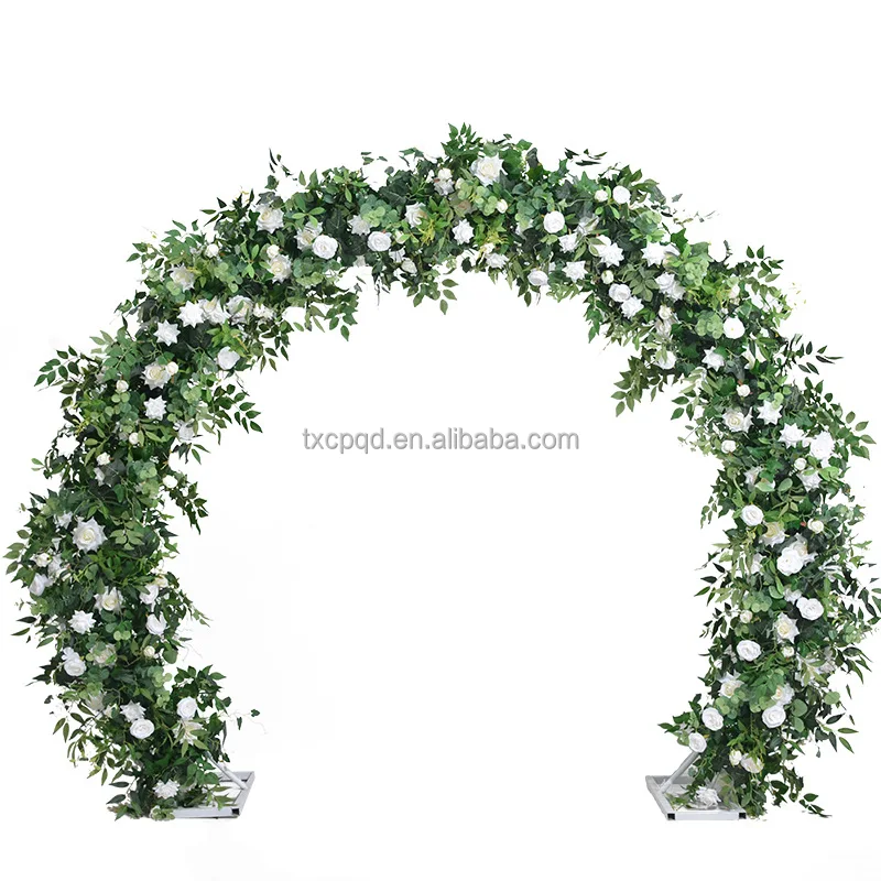 Decorative Silk Flower Arrangement Supplies Artificial Rose Hydrangea Stage Events Wedding artificial flower arch