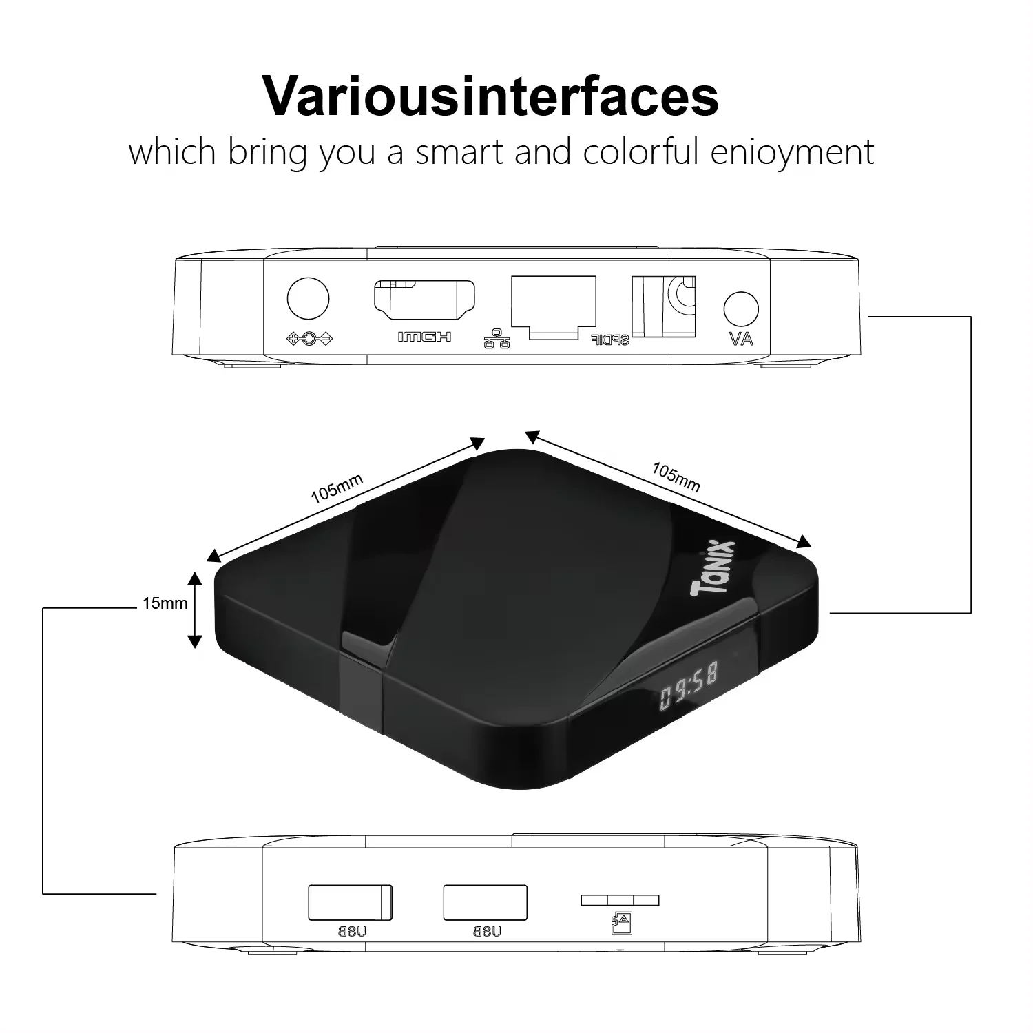 Compact and Cheap Smart tv box Android ram 2GB flash 16GB 2.4G/5G Wifi Allwinner H618 Android 11.0 W2 set top box tv