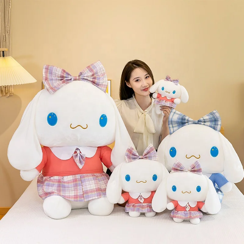 2023 Anime Cartoon Kawali Kuromi KT Cat My Melody Cinnamoroll Pillow Plush Toys Soft Stuffed Dolls For Kids Birthday Gifts