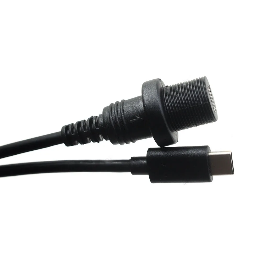 IP67 Waterproof Round panel mount cable usb c male to female  extension cord cables