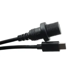 IP67 Waterproof Round panel mount cable usb c male to female  extension cord cables