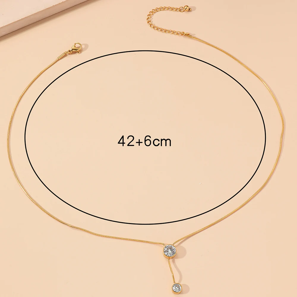 Natural Stone Pendant 304 Stainless Steel Gemstone Pearl Necklace Design Short Necklace