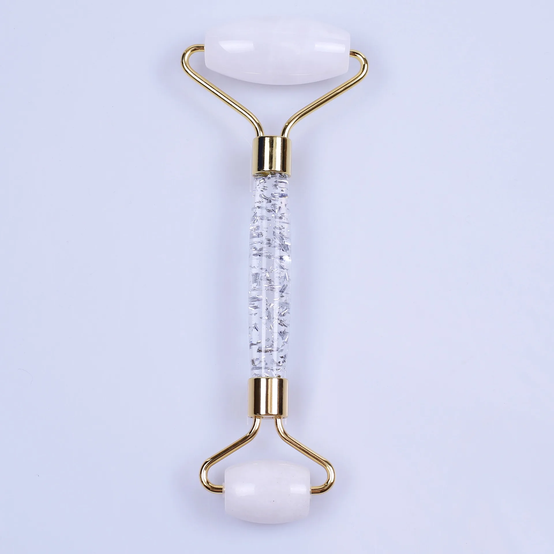 Double-Head Multi-purpose Massage Stick Roller Resin Handle Jade Face Health Care Firming Skin Scraping Relaxing Tendons