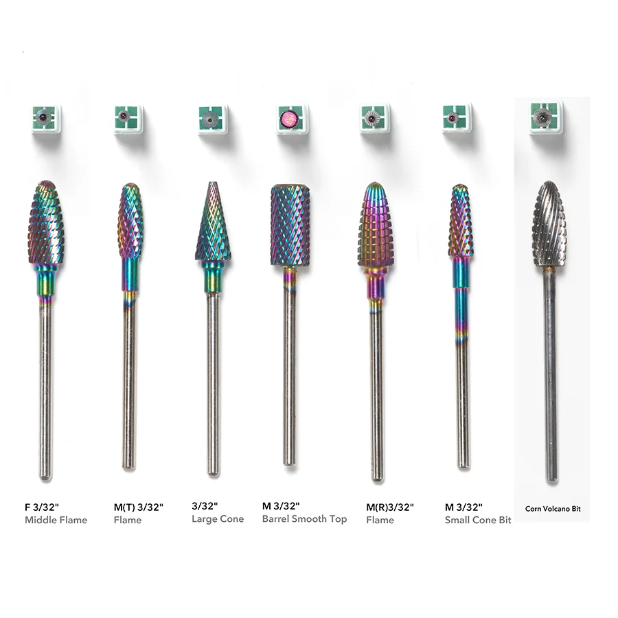 Aokitec mulit shaped remove gel polish metal tungsten carbide steel tool nail drill bit