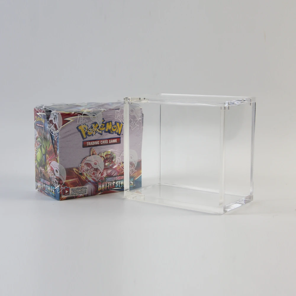 Wholesale pokemoned tcg booster storage box acrylic display case pokemoned cards lost origin booster case