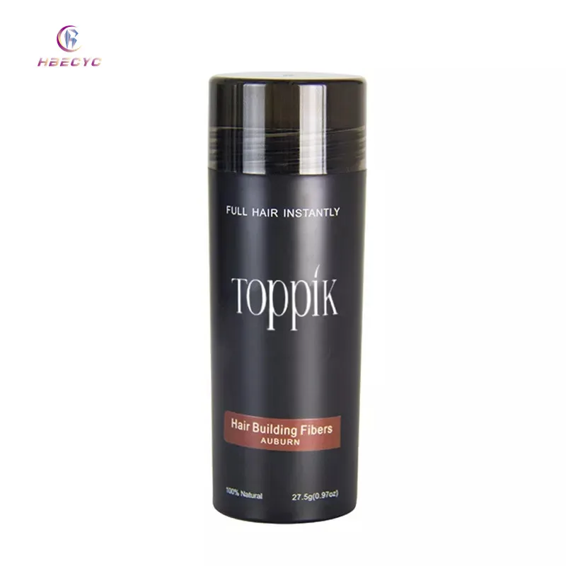 TOPPIK 27.5G Hair Fiber Thickening Keratin Powder Bald Hair Loss Treatment Fibre Hair Building Fibers Small MOQ custom logo