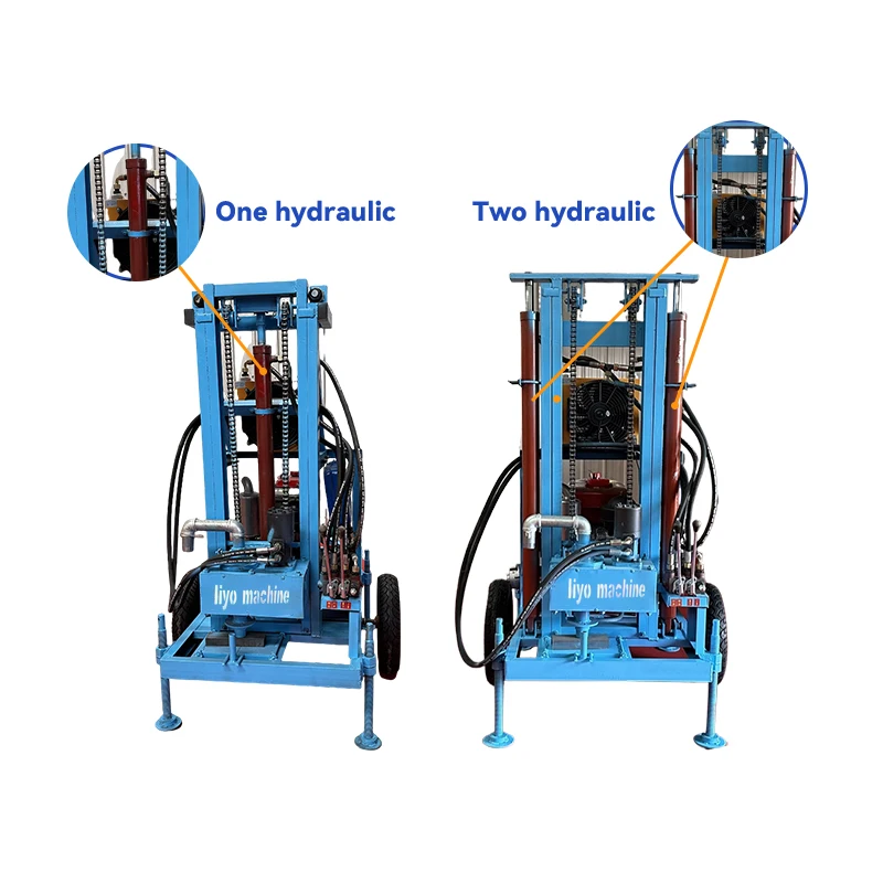 LIYO LY150 Mobile Small 120m 150m Deep Diesel Borehole Water Well Drilling Rig Machine For Sale